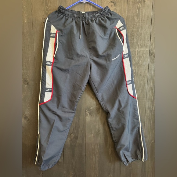 Reebok Black Sweatpants with Sporty Stripes - Picture 1 of 3